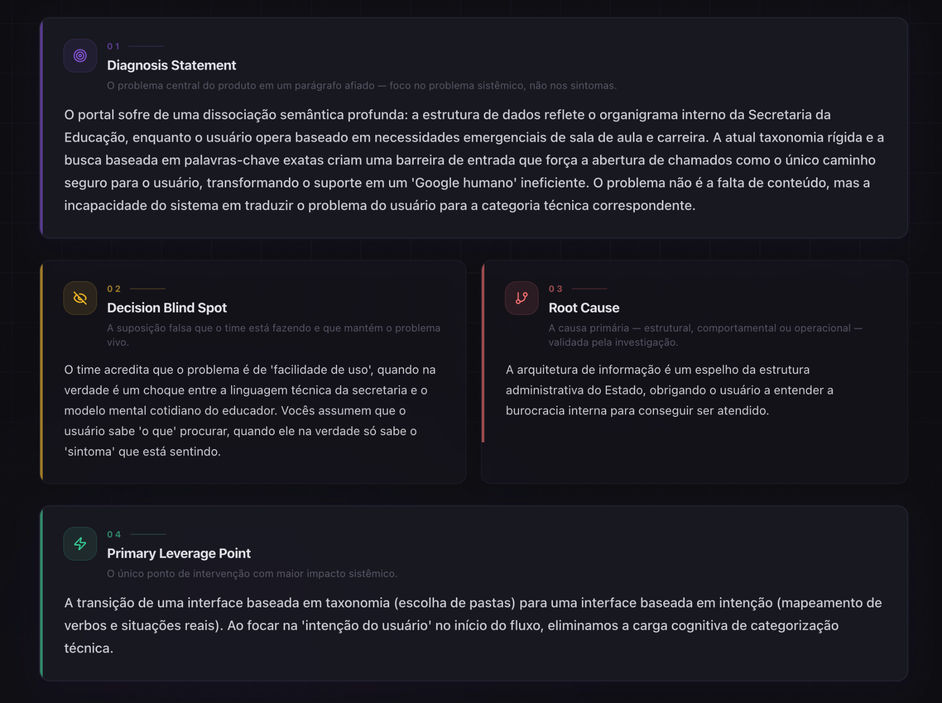 UX Copilot — artefato de decisão